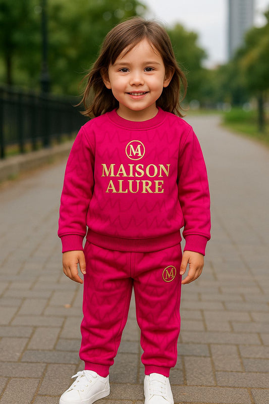 Maison Alure Kids Jogging Set – Hot Pink